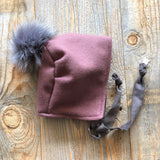 Brimless Bonnet in Fireside (add ears or poms) - bebabyco