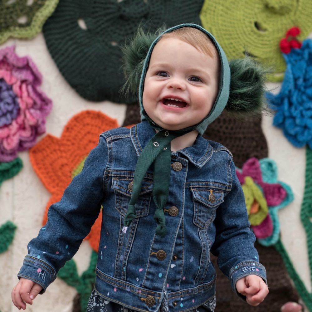 Brimless Bonnet in Blue Spruce (add ears or poms) - bebabyco