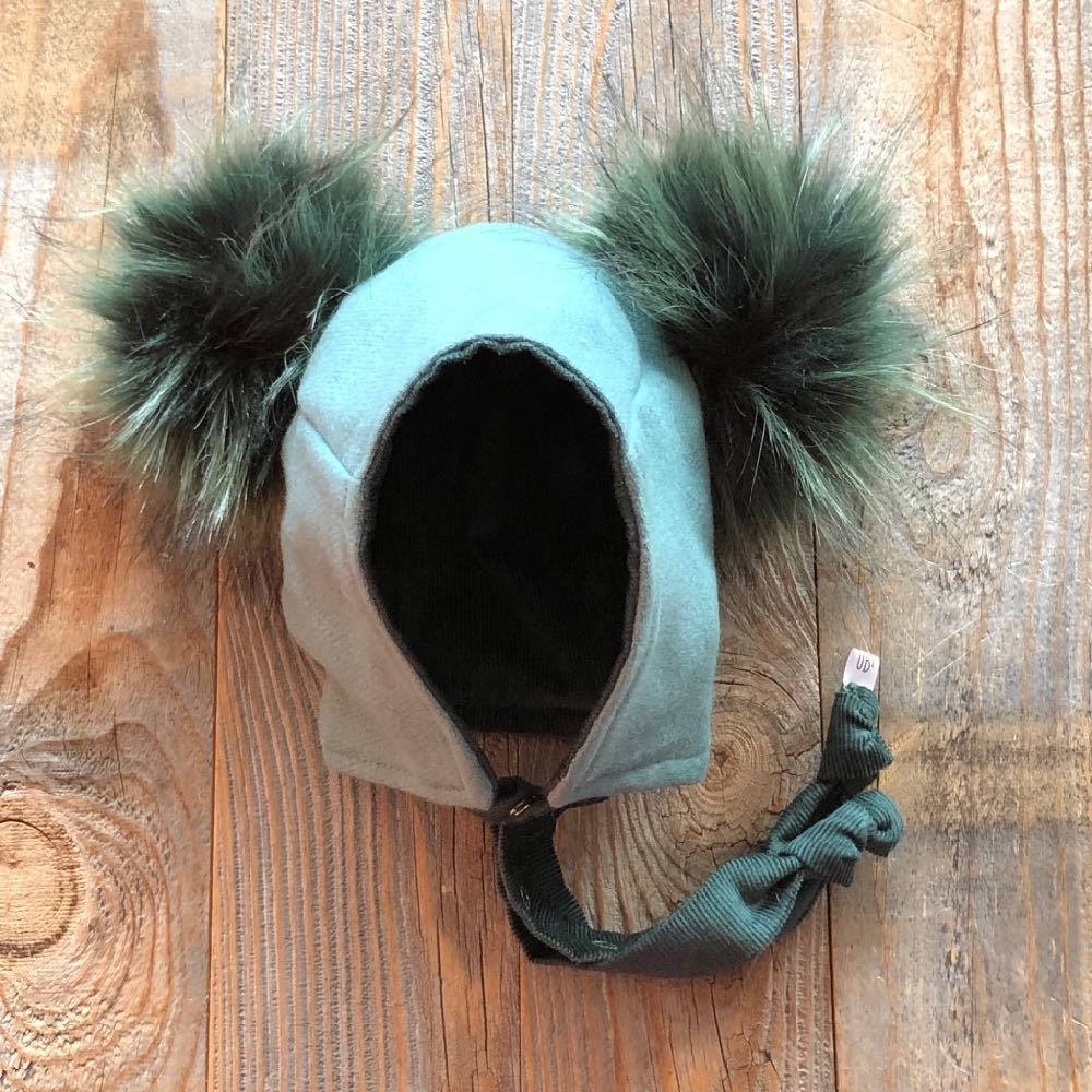 Brimless Bonnet in Blue Spruce (add ears or poms) - bebabyco