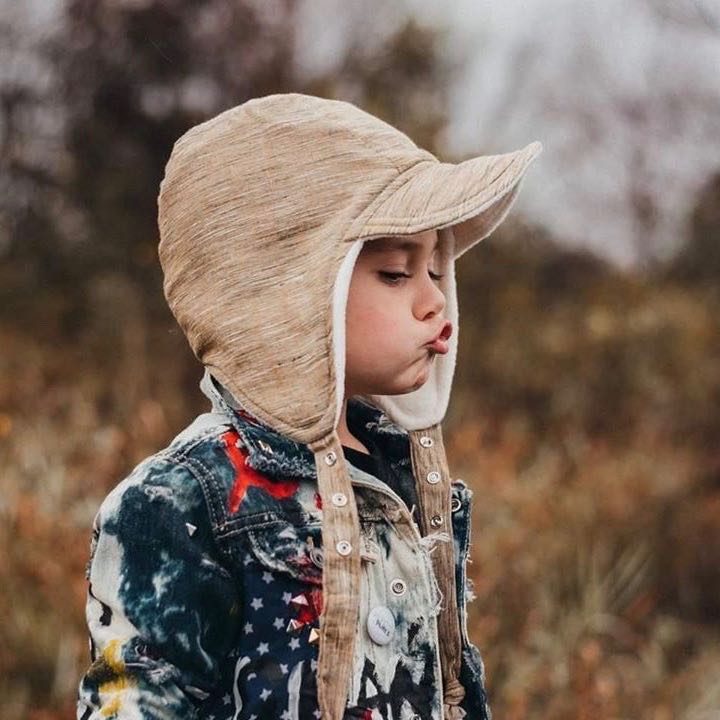 pilot bonnet in Deciduous winter - bebabyco