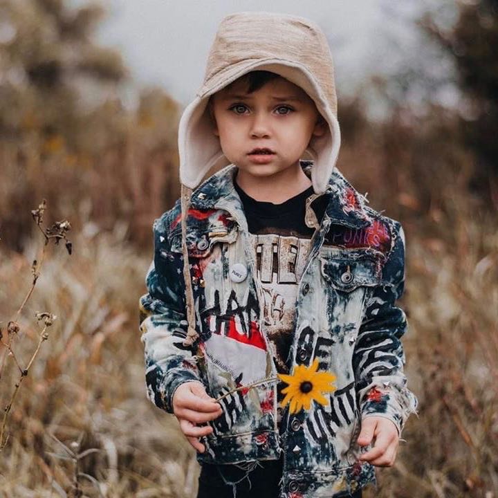 pilot bonnet in Deciduous winter - bebabyco