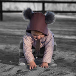 Brimless Bonnet in Fireside (add ears or poms) - bebabyco