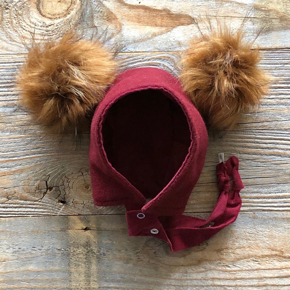 Brimless Bonnet in Garnet (add ears or poms) - bebabyco