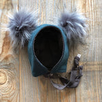 Brimless Bonnet in Loden (add ears or poms) - bebabyco