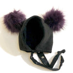 Brimless Bonnet in Black Panther (add ears or poms) - bebabyco