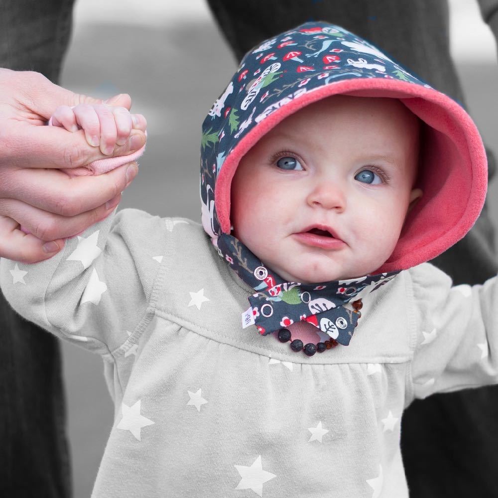 skiBonnet in organic Unicornicopia - bebabyco